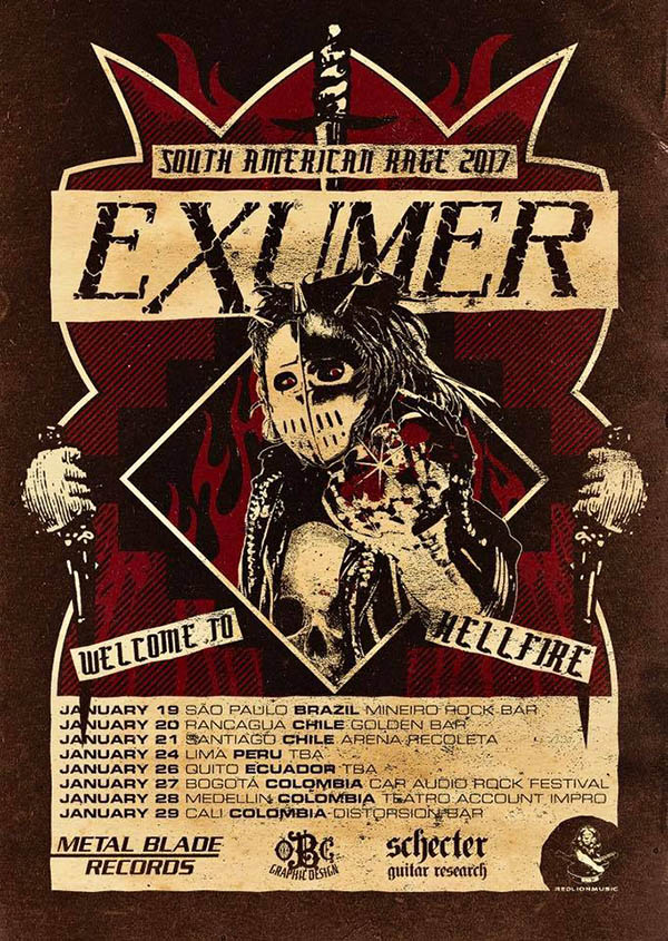 exumer concierto bogota enero banda thrash metal alemania lugar corferias south american rage welcome to hellfire tour eventos metalzone