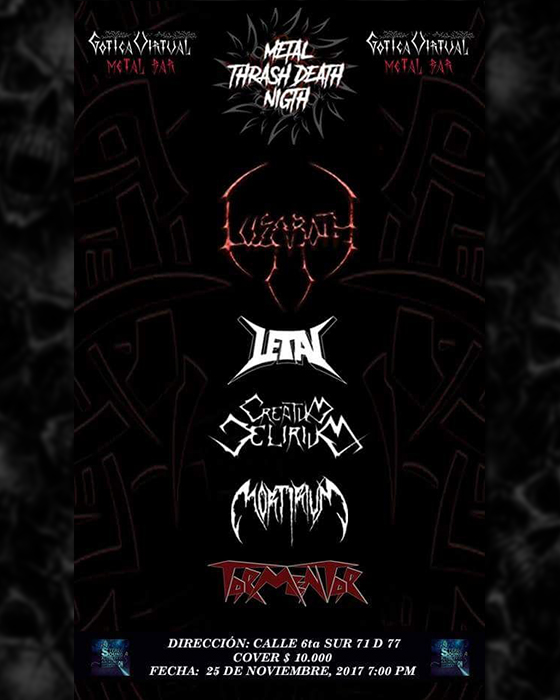 toque bar gotica virtual eventos 2017 rock metal metaleros bogota plaza americas cuadra picha colombia