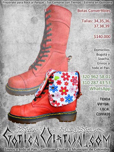 botas convertibles rojo flores domicilios bogota soacha medellin cali manizales pereira pasto villavicencio