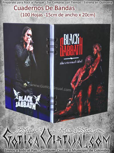 agenda cuadernos black sabbath envios escolares  colombia medellin cali pereira todo el pais domicilios bogota ventas por mayor y detal