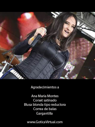 ana maria montes gargantilla aros corset blusa blonda correa leggin metalera rocker domicilios bogota soacha