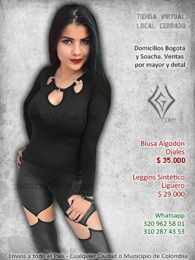 ropa metalera leggins blusa algodon ojales liguero sintetico tienda online moda envios domicilios colombia cali bucaramanga cartagena