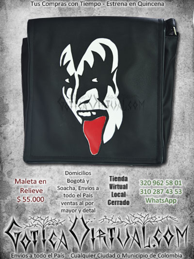 maleta morral bolso bandas kiss relieve economico venta online envios bogota cali medellin santander quindio pereira colombia