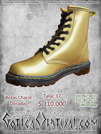 bota charol dorada dama hombre domicilios bogota medellin soacha colombia cali santander pasto manizales cucuta