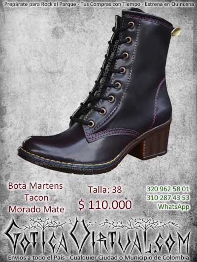 bota martens tacon mate dama nuevo online domcilios bogota soacha medellin cucuta pasto santander cali manizales