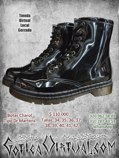 botas charol negras oscuras metaleras rockeras bogota punk domicilios ventas envios calim edellin manizales santander neiva colombia
