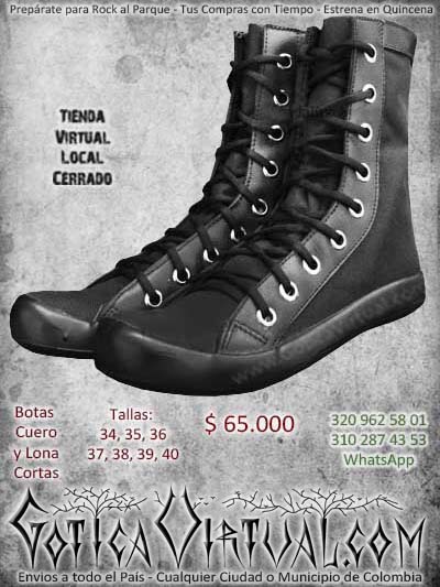 botas lona cuero cortas cordones dama mujer economicas baratas bogota ventas online envios todo el pais cali medellin cucuta neiva narino cartago colombia