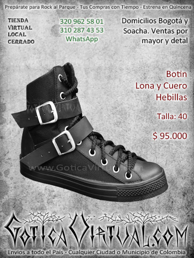 botin cuero lona y hebillas economicas venta online domicilios envios bogota cauca quindio meta valle tunja villavicencio santander colombia