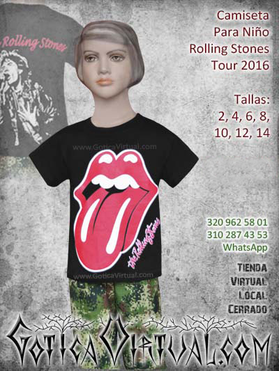 camiseta nino rolling stones tour 2016 colombia domicilios soacha medellin cucuta pasto santander manizales