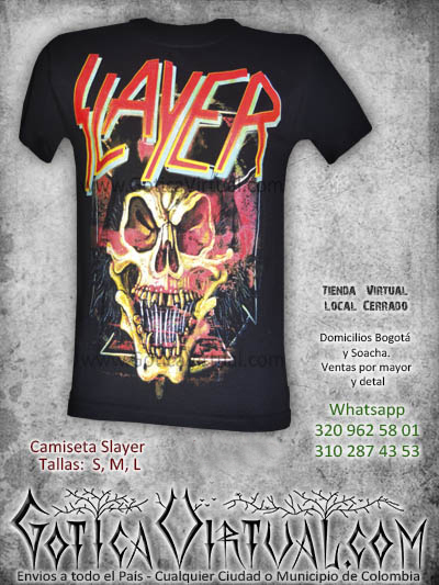 camiseta slayer bandas concierto bogota 2017 venta online tienda rock metal boutique bogota colombia