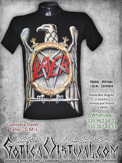 camiseta slayer tienda online rock metal bogota cucuta neiva pasto huila quindio sucre bolivar colombia