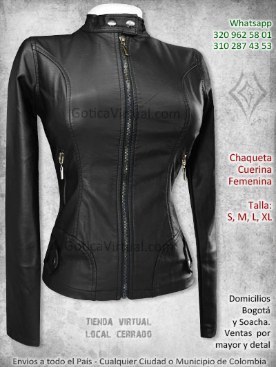 chaqueta cuerina femenina chicas rock metal boutique bogota soacha medellin sincelejo duitama bucaramanga madelena colombia