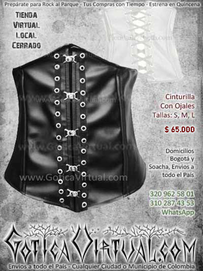 cinturilla ojales cuerina metalera rockera bogota mujer femenina economica ventas online cali medellin villadeleyva villavicencio armenia colombia