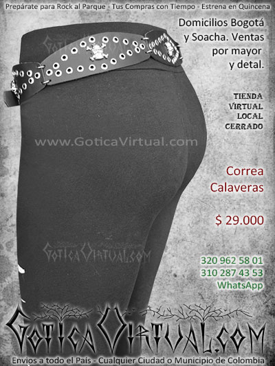 correa calaveras economica femenina venta onnline envios bogota pereira tunja villavicencio valle cali cauca colombia