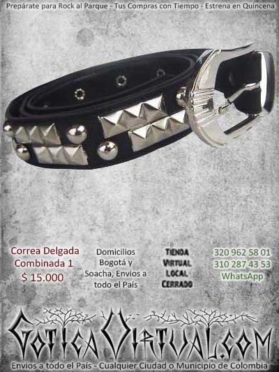 correa combinada taches negra cuero cuerina bogota ventas online envios a todo el pais cali medellin cota cucuta neiva cesar valledupar colombia