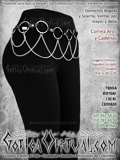 correa cuero aros cadenas mujer leggins unicolor venta envios online bogota cali sincelejo cauca pasto valle colombia