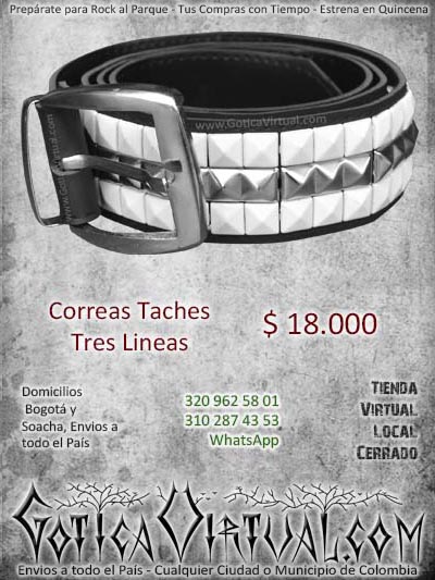 correas taches negro blanco tres lineas cuero domicilios bogota soacha medellin cucuta cali pasto colombia manizales