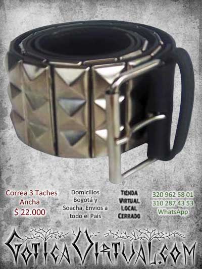 correas metal metalero bogota rockera punk ventas online envios a todo el pais cali medellin cauca pasto meta sucre villavicencio colombia