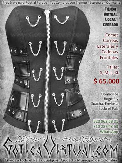 corset cadenas correas frontales negro mujer bogota femenino bodega ventas online envios a todo el pais medellin cauca cucuta neiva rioacha villadeleyva colombia