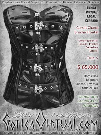 corset charol broches frontal bogota negro mujer economico barato bodega ventas online envios a todo el pais medellin cucuta envigado cali neiva cauca colombia