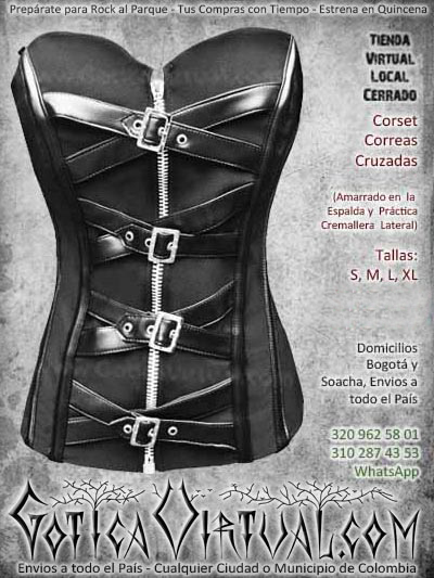 corset correas cruzadas negro bogota ventas online envios a todo el pais cali medellin cucuta neiva narino colombia