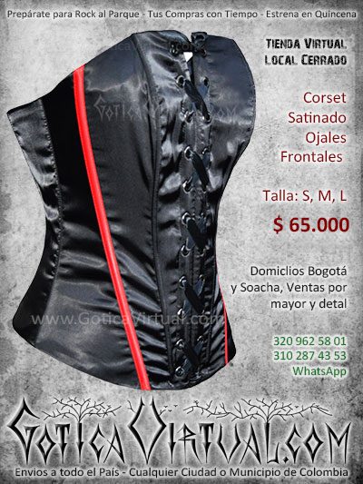 corset satinado ojales frontales economico bonito venta online envios todo el pais bogota santander arauca pasto colombia