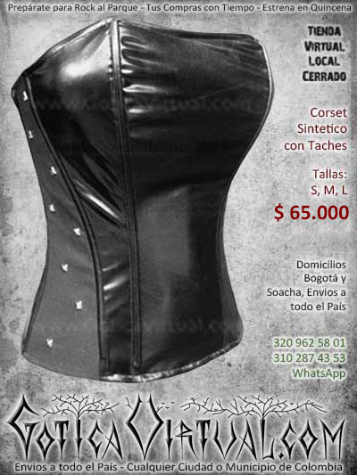 corset sintetico taches bogota negro cuerina cuero bodega ventas online envios a todo el pais valledupar cali cucuta neiva cauca colombia