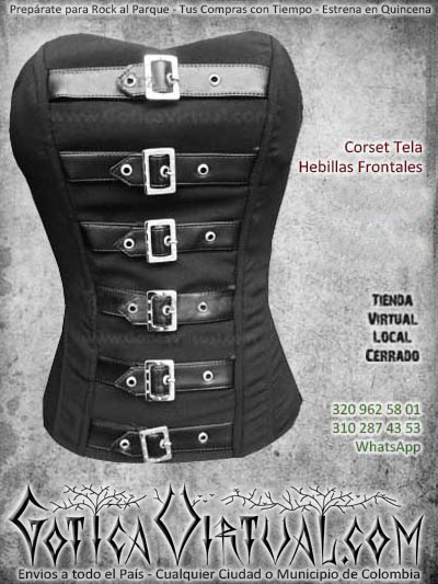 corset tela hebillas frontales bogota negro ventas online bodega envios a todo el pais medellin cucuta cauca manizales narino tunja colombia