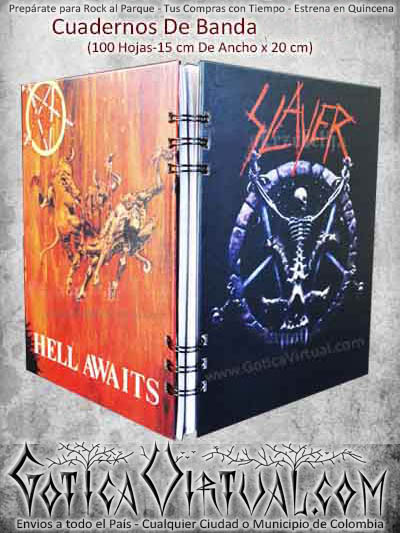 cuaderno argollado bandas bogota slayer ventas online envios a todo el pais cali moccoa medellin cucuta sucre yopal casanare neiva cauca