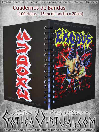 cuaderno bandas exodus nuevo escolar agenda domicilios colombia bogota cali medellin cucuta manizales pasto