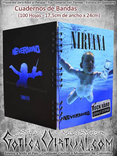 cuaderno bandas nirvana nevermind escolar domicilios bogota soacha cali medellin cucuta pasto manizales