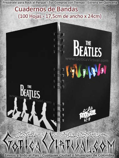 cuaderno bandas the beatles nuevos escolar domicilios bogota soacha medellin cucuta pasto cali manizales