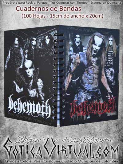 cuaderno behemoth bandas escolar nuevos domicilios cali bogota medellin soacha colombia pasto santander