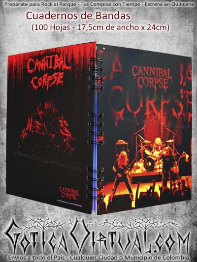 cuaderno cannibal corpse bandas nuevo escolar domicilios colombia bogota soacha cali medellin pasto manizales