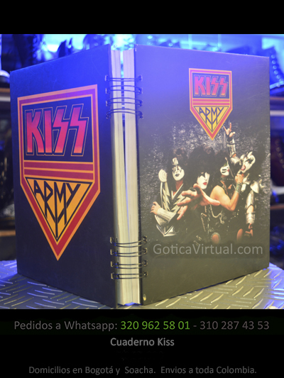 cuaderno kiss pasta dura temporada escolar bandas tienda online rock metal bogota medellin cauca armenia mosquera colombia