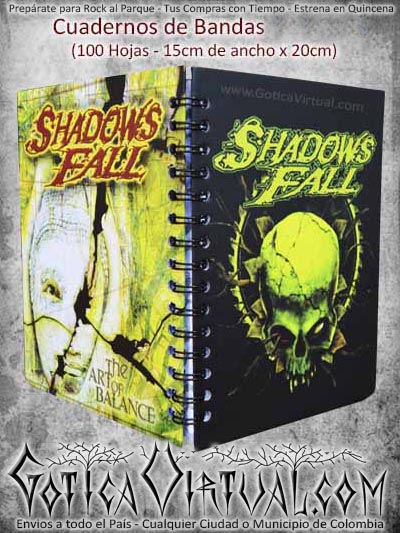 cuaderno shadows fall bandas nuevo domicilios colombia bogota cali medellin cucuta cartagena pasto santander