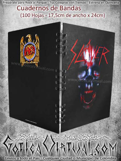 cuaderno slayer bandas nuevos grandes domicilios colombia bogota escolar medellin cucuta pasto santander