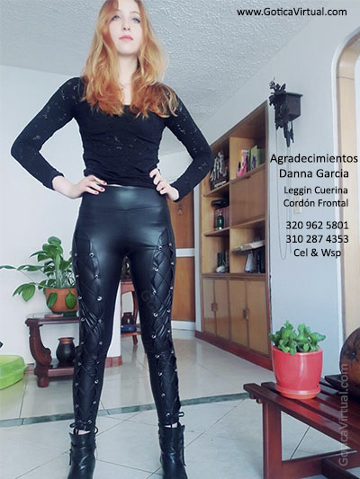 danna garcia leggin cuerina cordones frontales chicas sexys rockeras metaleras domicilios bogota soacha envios todo el pais