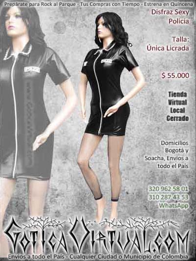disfraz policia sexy bogota negro economico barato halloween bodega ventas online envios a todo el pais medellin popayan cauca leticia sucre zipaquira villavicencio yopal casanare neiva rioacha guajira manizales colombia
