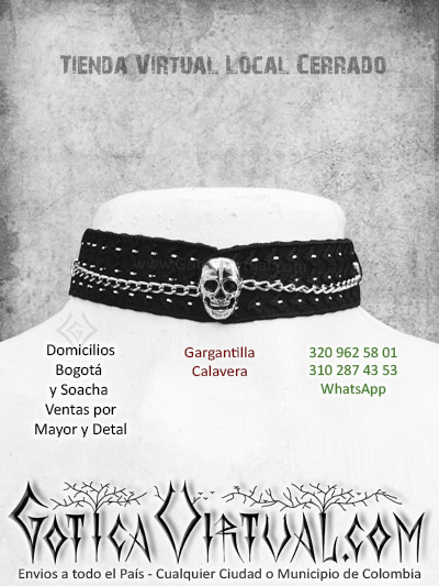 gargantilla taches calaveras tienda online rock metal bogota huila cauca chia monteria yopal sucre casanare colombia