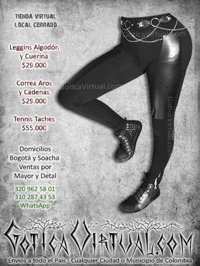 leggins cuerina lateral tienda rock correa aros clan metaleros domicilios venencia restrepo chapinero norte centro bogota colombia