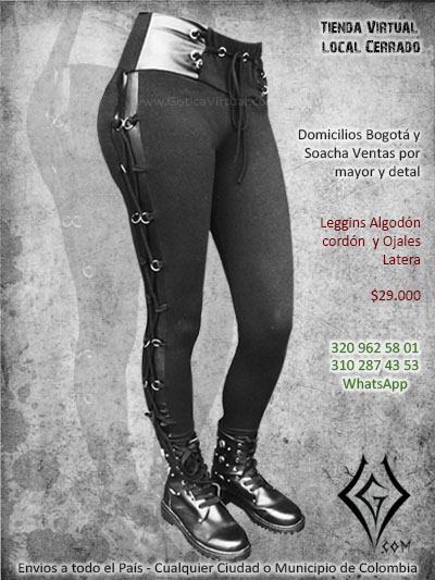 leggins ojales y cordones economico venta online envios bogota manizales armenia quindio colombia rock metal punk tienda online envios encargos
