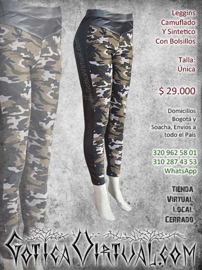 leggins camuflado negro sintetico bolsillos nuevo domicilios bogota soacha colombia online cali medellin manizales