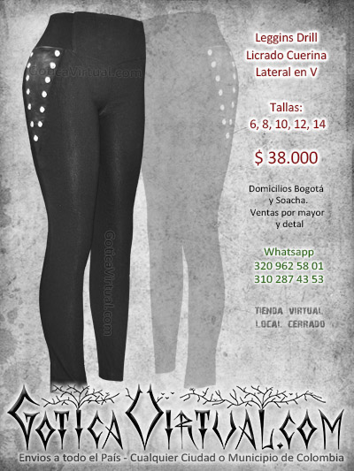 leggins marca barato bogota soacha clan rockeros goticos negro tienda venta store restrepo domicilios chapinero alqueria venecia sur norte sedes bosa
