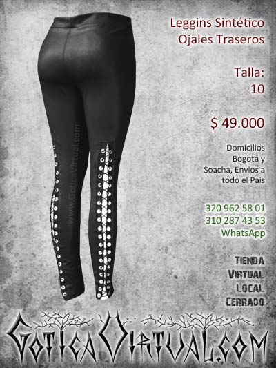 leggins sintetico negro ojales traseros cordon licrado domicilios soacha cali medellin cucuta pasto