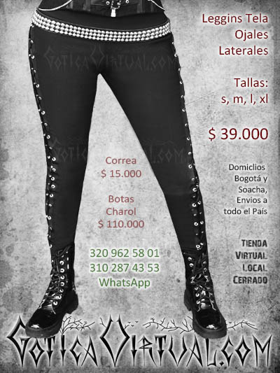 leggins tela bogota baratos rockeros drill licra grueso buenos exelente calidad goticos negros riopa mujer moda estilo heavy metal