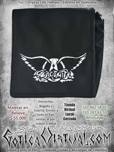 bolso maleta relieve bandas aerosmith venta online envios bogota armenia pereira yopal zipaquira tunja colombia