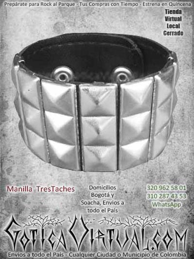 manillas taches cuadrados bogota metal rockera ventas online envios a todo el pais cali medellin cauca tulua popayan cordoba tunja villavicencio colombia