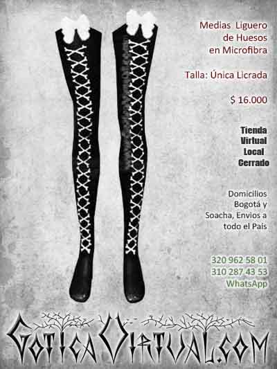 medias malla liguero huesos negra calavera microfibra ventas online envios a todo el pais bodega medellin cauca narino mocoa sucre sincelejo manizales ibague colombia