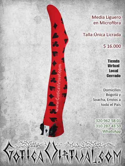 medias reina de corazones roja liguero microfibra bogota economicas ventas online envios a todo el pais cali medellin cauca narino pereira putumayo pasto tunja colombia